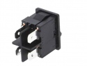 Schakelaar rocker snap-in aan/uit rechthoekig zwart (0/1) DPST 16A/250V 
